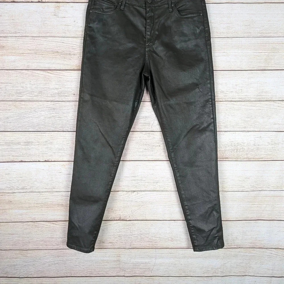 AG Adriano Goldschmied Size 31 Farrah High Rise Skinny Ankle Green Wax Coat Pant - Picture 4 of 11